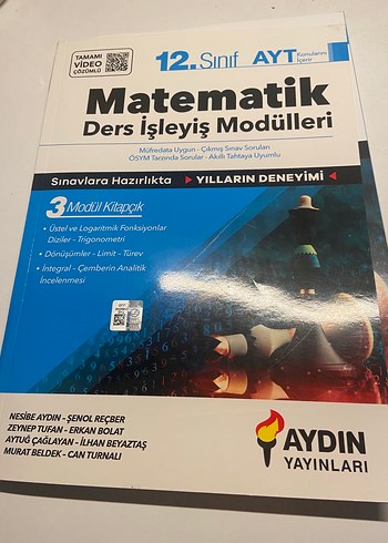 12. Sınıf AYT Matematik Ders İşleyiş Modülleri