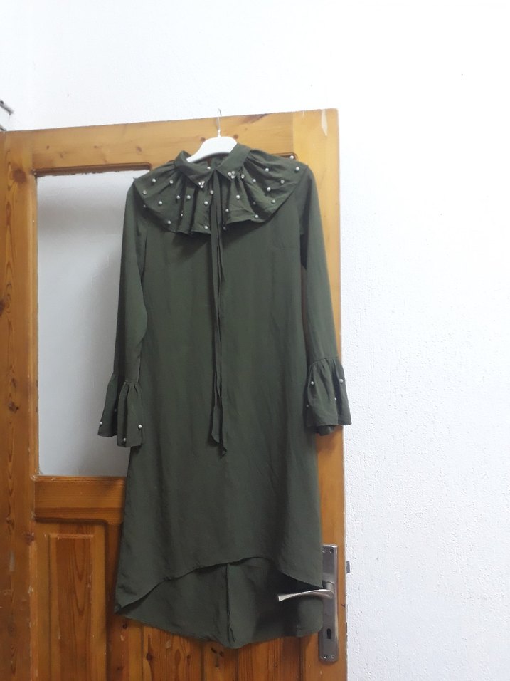 Nakışlı, Uzun Kollu, Salaş Kesim Kadın Tunik - Görsel 3