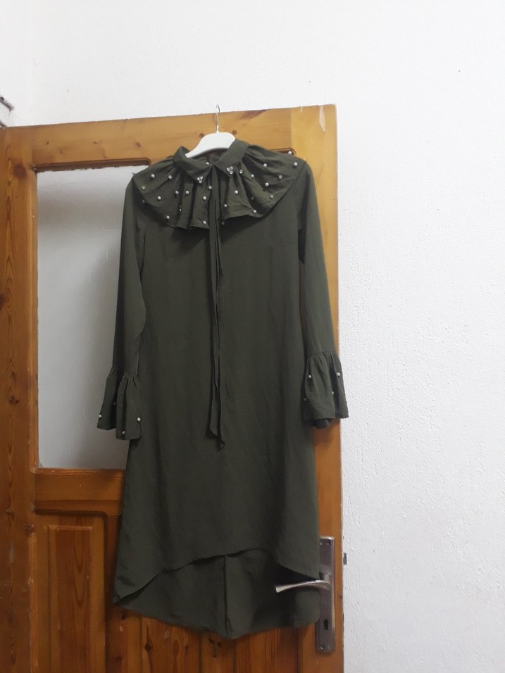 Nakışlı, Uzun Kollu, Salaş Kesim Kadın Tunik - Görsel 2