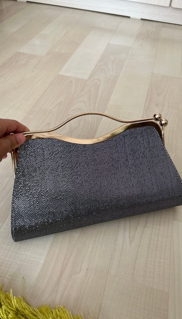 Gri Modern Klasik Kadın Portföy Çanta - Görsel 3