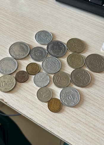 Gri Tonlarda Koleksiyonluk Madeni Paralar - Görsel 2