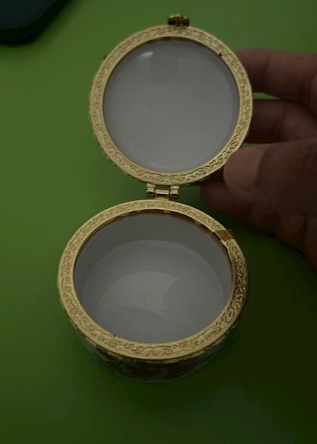 Bordo Çiçek Desenli Vintage takı kutusu - Görsel 2