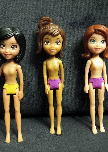 3 adet polly pocket bebek