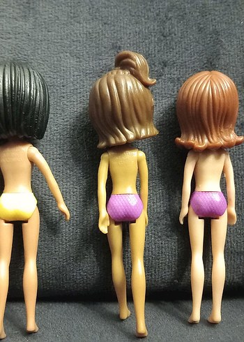  Beden 3 adet polly pocket bebek