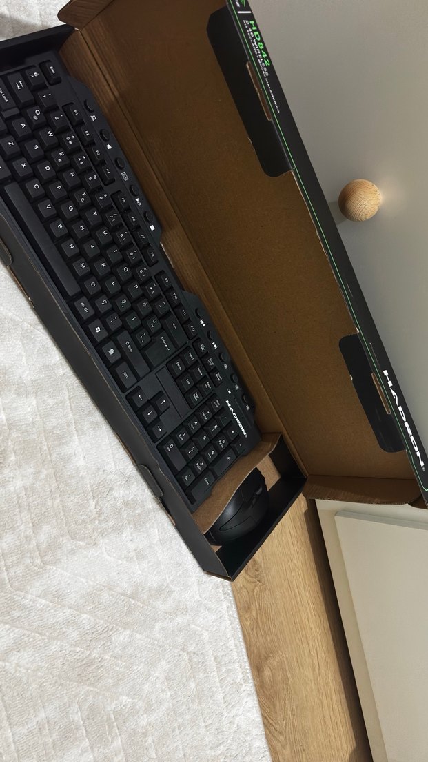 Siyah Kablolu Klavye ve Fare Seti - Görsel 2