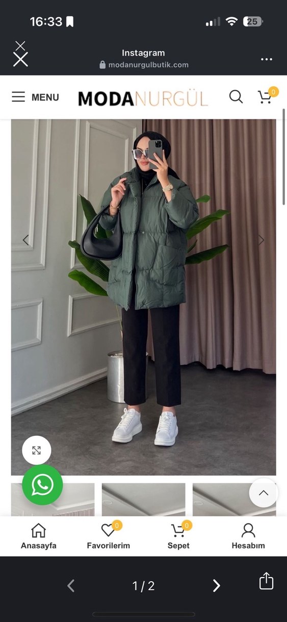 Owersize Kışlık Mont Yüksek Yaka - Görsel 2