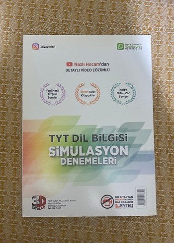  Tyt dil bilgisi 3D denemeleri