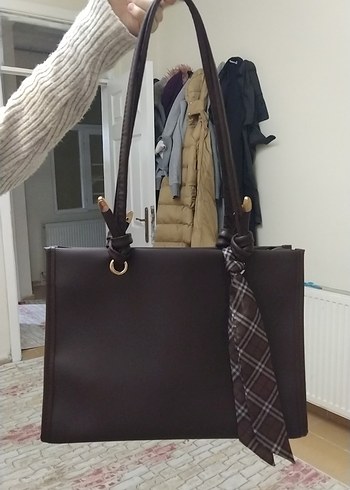 Kahverengi Deri Kadın El Çantası - Görsel 2