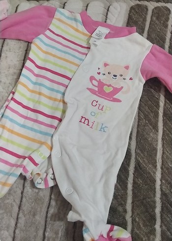 Uzun Kollu, Baskılı, Örgü Bebek Body - Görsel 2