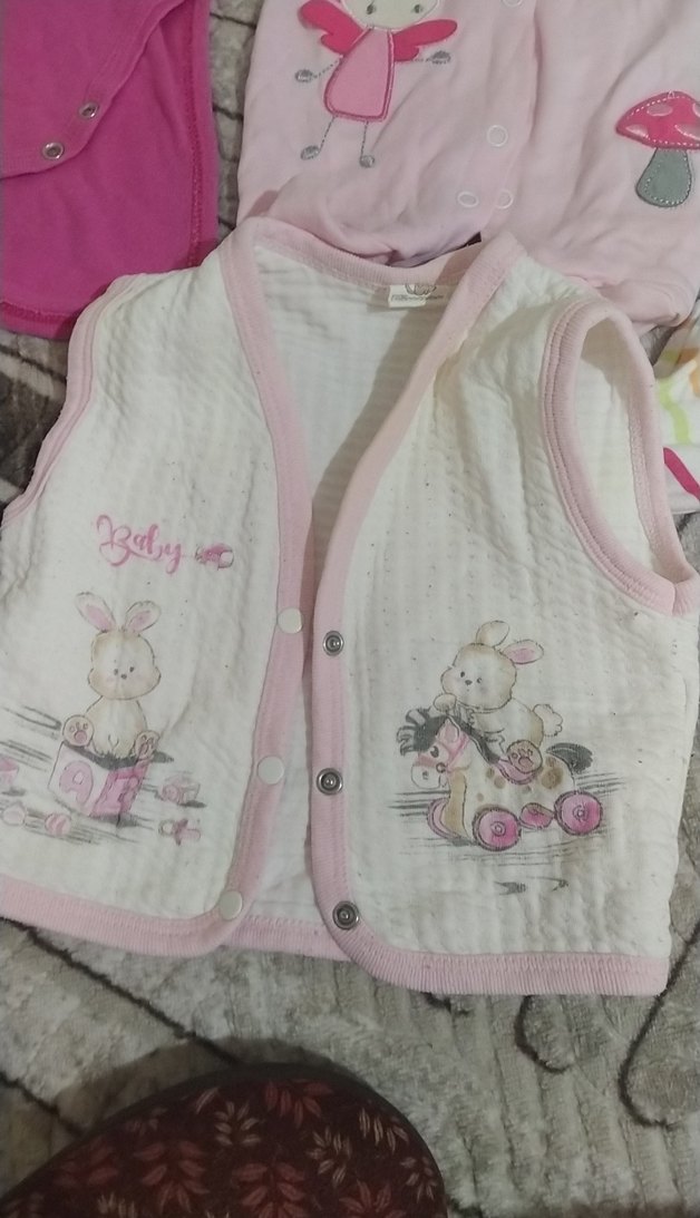 Uzun Kollu, Baskılı, Örgü Bebek Body - Görsel 5