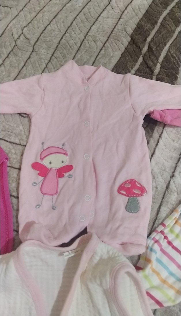 Uzun Kollu, Baskılı, Örgü Bebek Body - Görsel 3