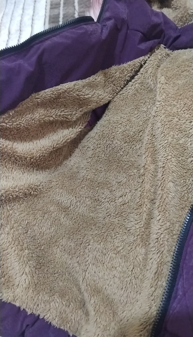 Mor Kürklü Kadın Kışlık Mont - Görsel 3