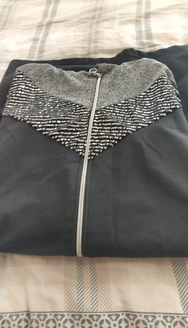 Gri Fermuarlı Uzun Kollu ceket - Görsel 3