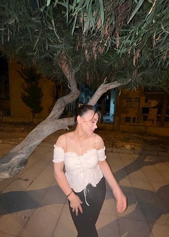 Dilvin Beyaz Straplez Transparan Gotik Bluz