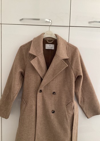 Çift Düğmeli Bej Kaban - Görsel 2