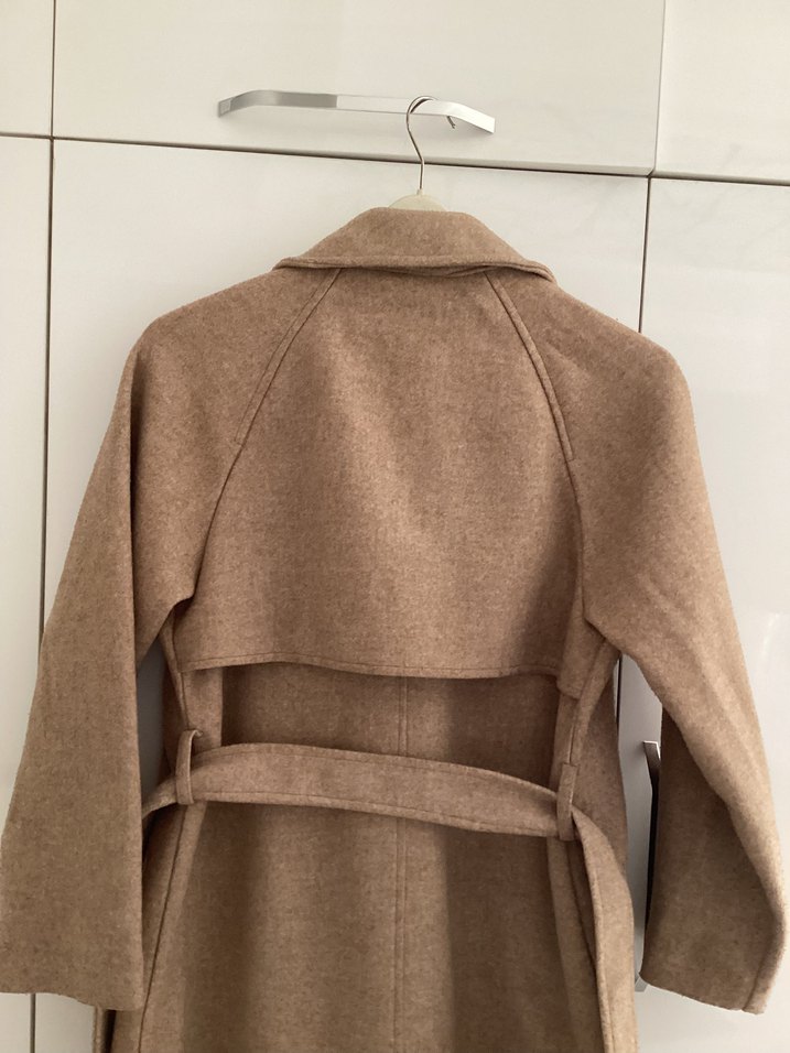 Çift Düğmeli Bej Kaban - Görsel 5