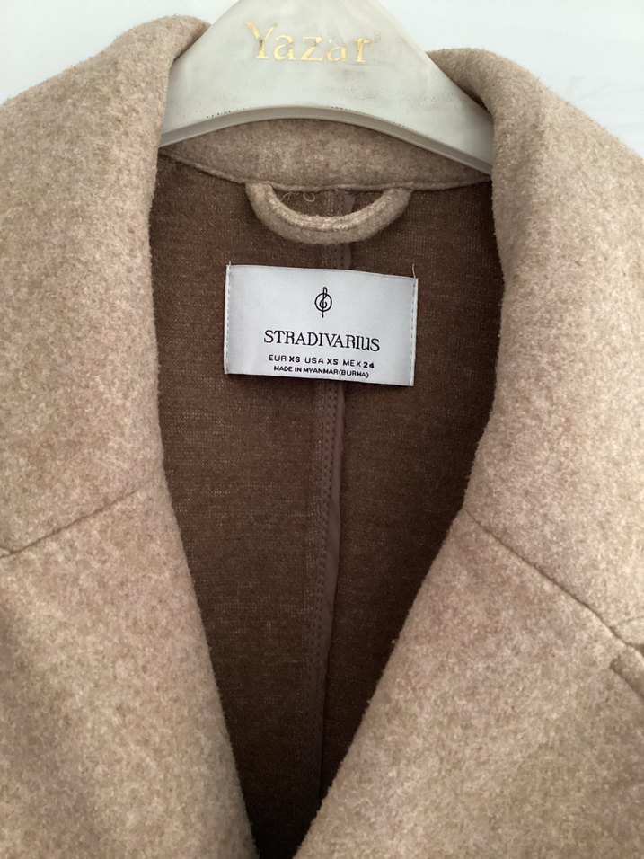 Çift Düğmeli Bej Kaban - Görsel 3