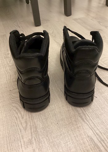 Siyah Goth Erkek Botları, Tokalı, Kauçuk 42 numara - Görsel 4