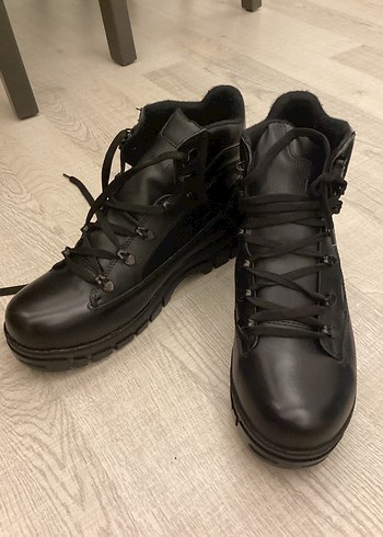 Siyah Goth Erkek Botları, Tokalı, Kauçuk 42 numara - Görsel 3