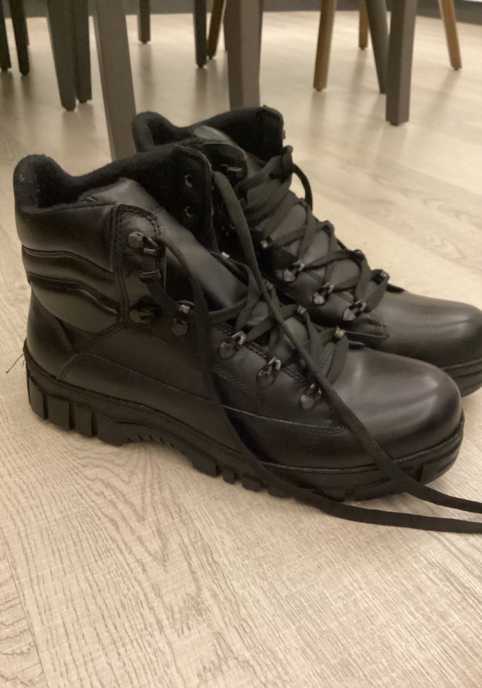 Siyah Goth Erkek Botları, Tokalı, Kauçuk 42 numara - Görsel 2