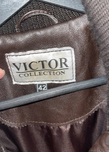 Diğer Unisex Koyu Kahverengi Deri Biker Ceket