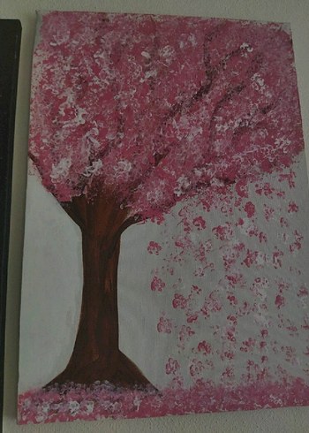 akrilik boya ile yapılmış 3lü Tuval çizimleri - Görsel 4