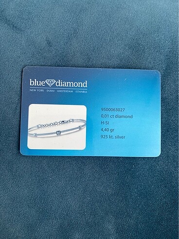  Beden gri Renk Blue diamond gumus pirlantali bileklik