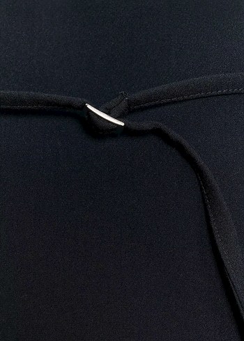 s Beden Kadın zara lacivert Kemerli Mini Etek