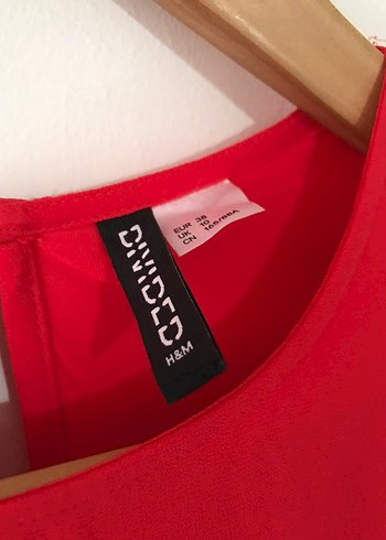 Uzun Kollu Kırmızı Midi Mini Elbise - Görsel 2