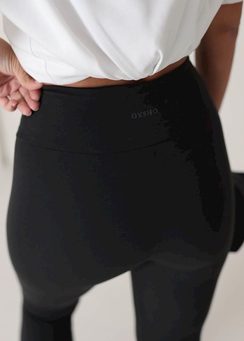 Siyah Dar Kesim Kadın Spor Tayt - Görsel 2