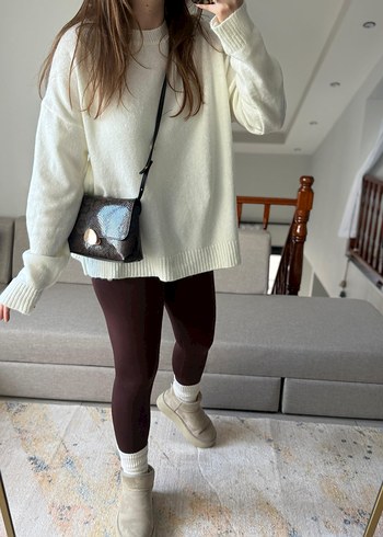 Beyaz Triko Kadın Kazak - Görsel 2