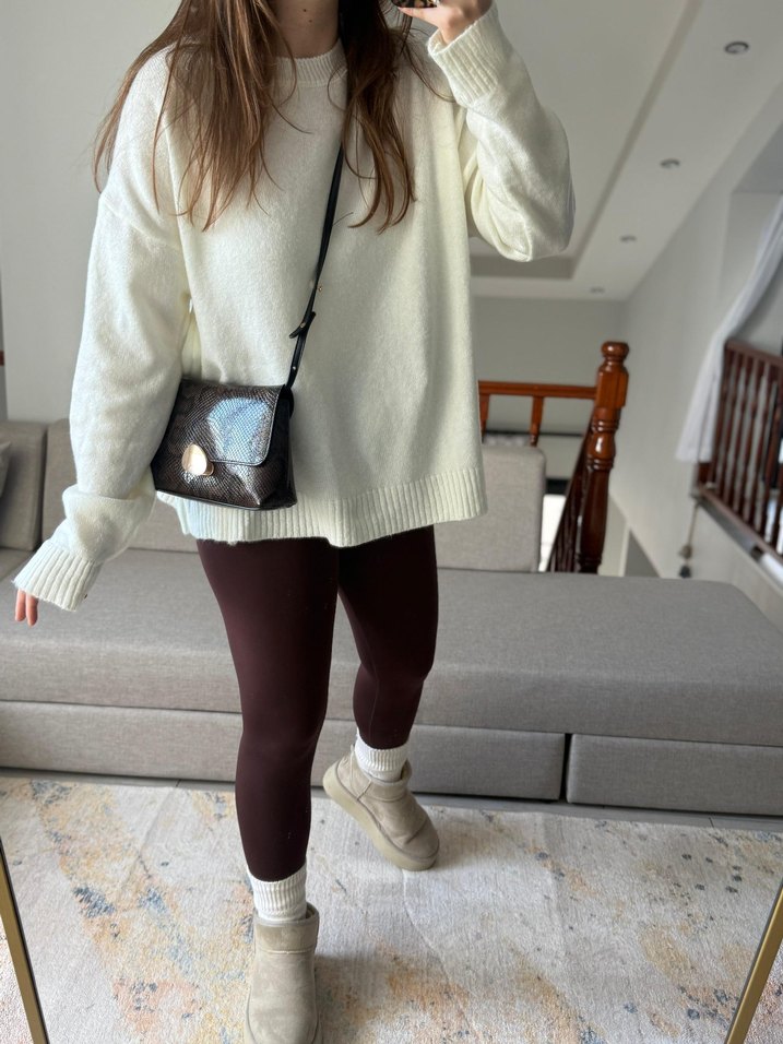 Beyaz Triko Kadın Kazak - Görsel 2