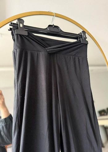 Siyah Salaş Midi Kadın Eşofman altı - Görsel 3