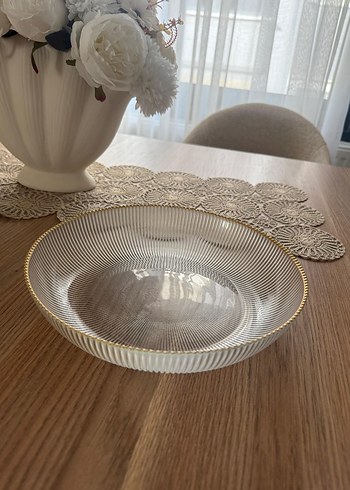 Modern Klasik Beyaz Desenli Tabak - Görsel 3