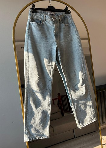 zara mavi Kadın Denim Pantolon - Görsel 2