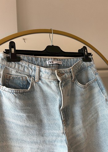 zara mavi Kadın Denim Pantolon - Görsel 4