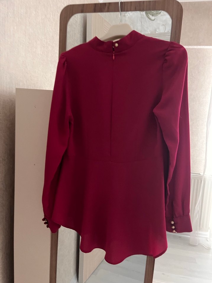 Mürdüm Uzun Kollu Salaş Bluz - Görsel 3