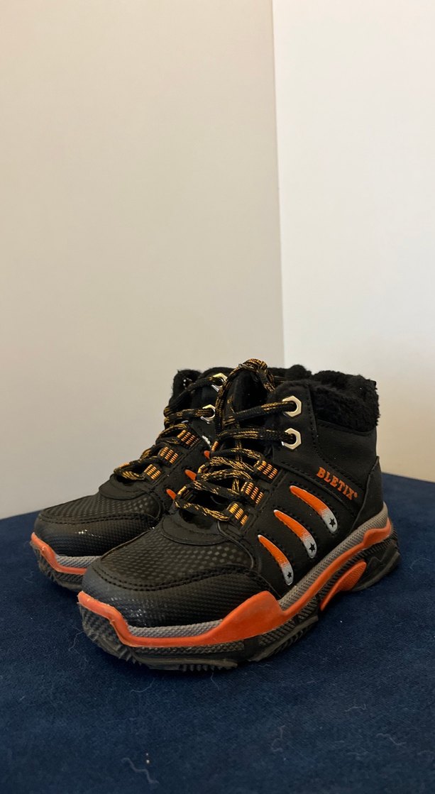 Erkek Çocuk Siyah Turuncu Sneaker Bot - Görsel 2