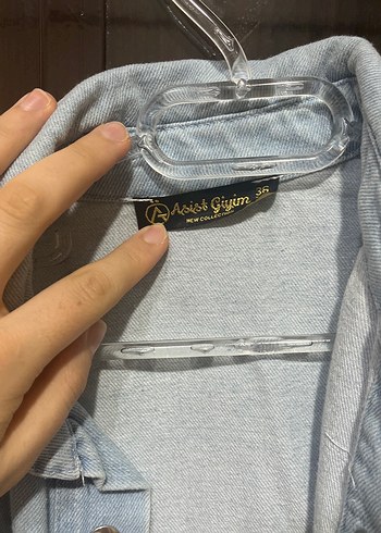 Diğer Nakışlı Mavi Bohem Denim kot ceket