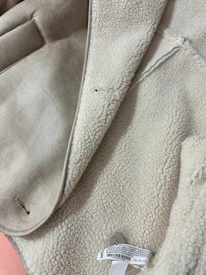 Kürklü Bej Deri Kadın Ceket - Görsel 2