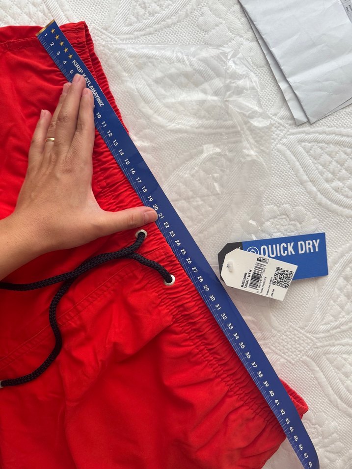 Kırmızı Erkek Deniz Şortu - Görsel 2