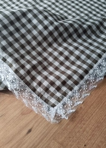 Gri Ekose Desenli Masa Örtüsü - Görsel 4
