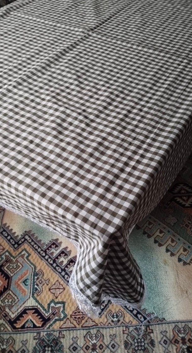 Gri Ekose Desenli Masa Örtüsü - Görsel 3