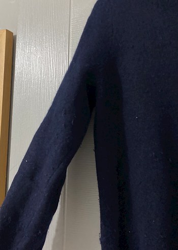 Kadın Lacivert Örgü Yün Kazak - Görsel 3