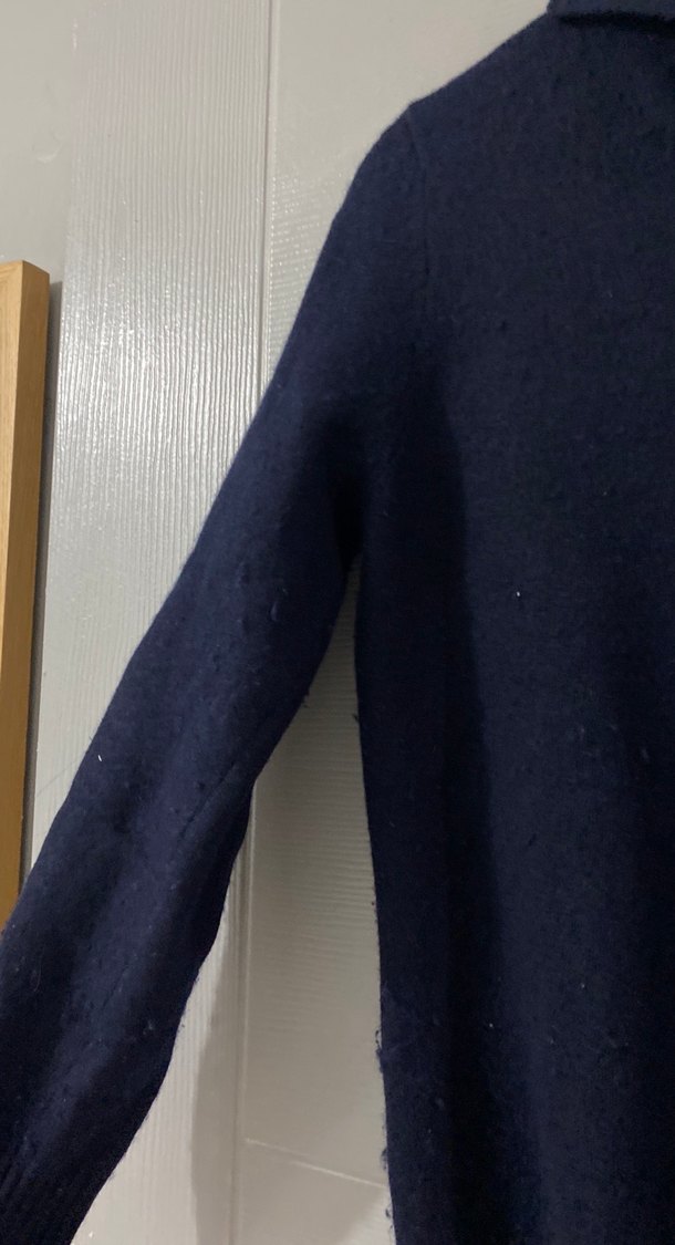 Kadın Lacivert Örgü Yün Kazak - Görsel 3