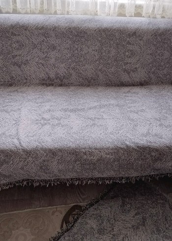 Gri Modern Düz Koltuk Örtüsü - Görsel 2