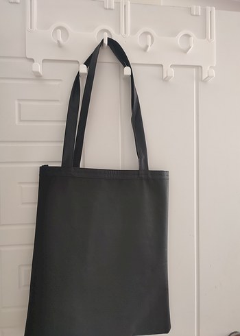 Deri Siyah Kadın Tote Çanta - Görsel 2