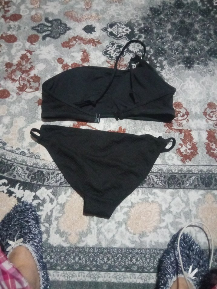 Siyah Bantlı Mini Bikini - Görsel 4