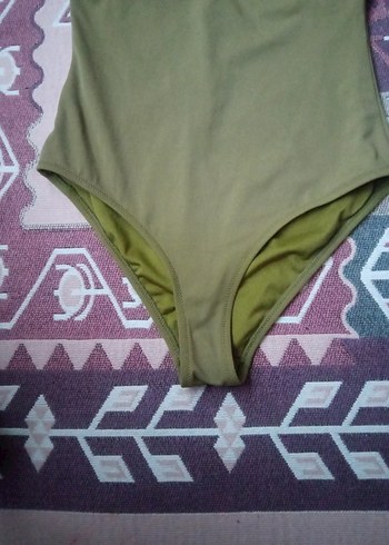 Tek Omuzlu Haki Kadın Mayo - Görsel 6