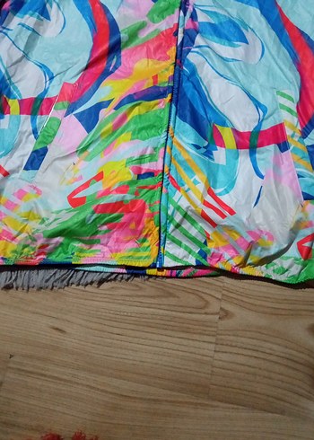 Renkli Kapüşonlu Kadın yağmurluk - Görsel 4